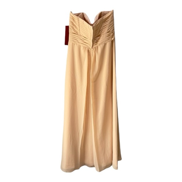 May Queen Couture Champagne Chiffon Sweetheart‎ Neckline Rhinestone Brooch Dress - Picture 3 of 16